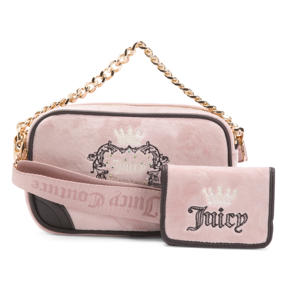 NEW Juicy Couture Heritage Crossbody Handbag and Wallet Set